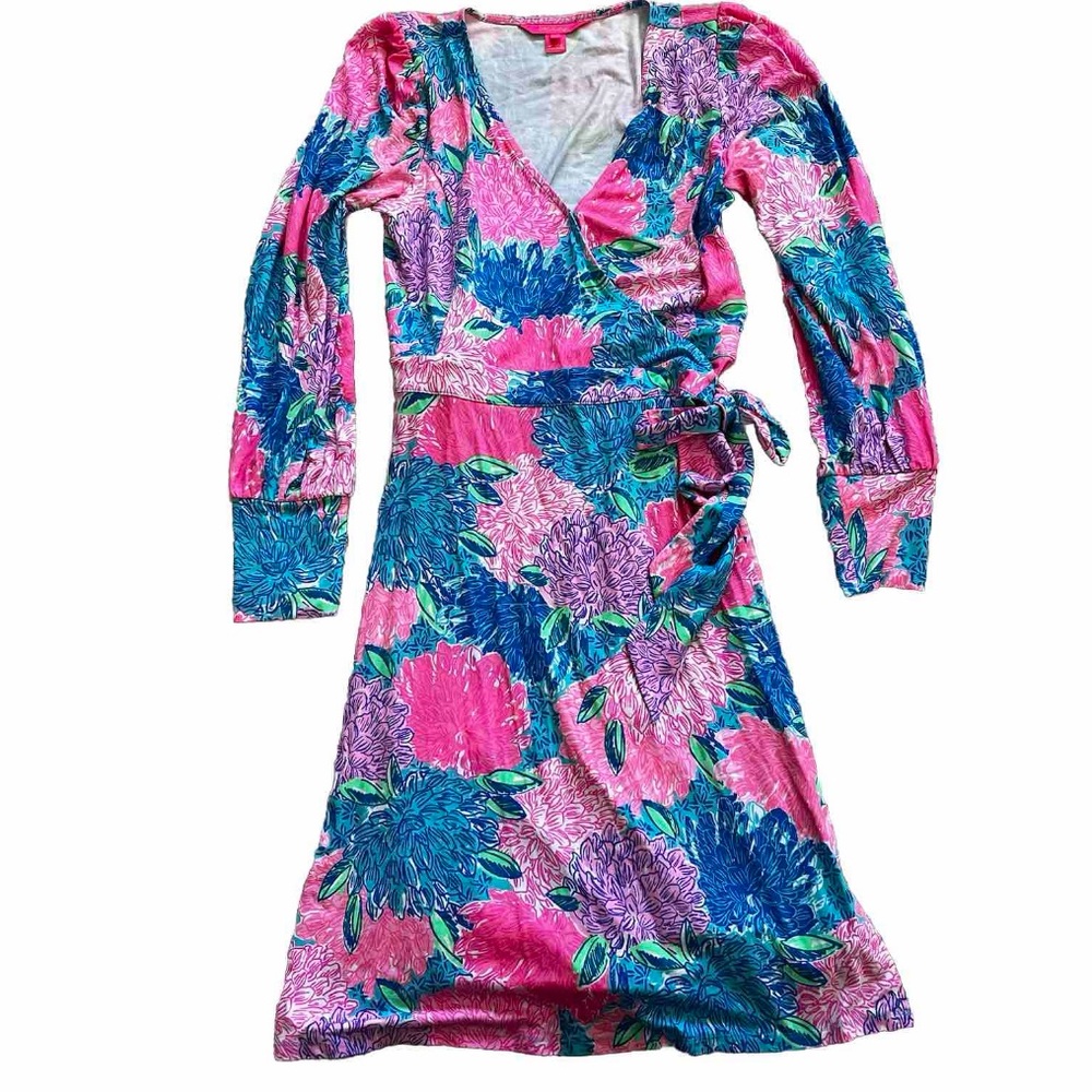 LILLY PULITZER Rosalinda Wrap Dress Size Small Vacation Beachy Feminine - Picture 11 of 11